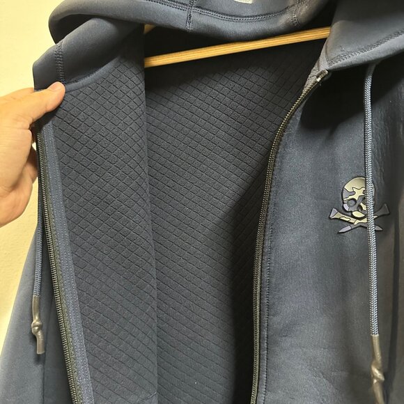 G/Fore Tech Hoodie Twilight Navy Blue G4 Full Zip Skull Golf Men's Medium - Picture 6 of 12